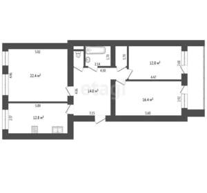 3-к квартира, вторичка, 84м2, 7/9 этаж