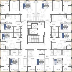 2-к квартира, вторичка, 62м2, 2/16 этаж