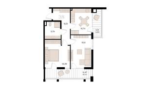 2-к квартира, вторичка, 62м2, 8/8 этаж