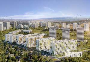 1-к квартира, строящийся дом, 35м2, 1/9 этаж