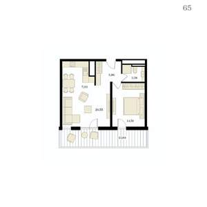 2-к квартира, вторичка, 56м2, 12/12 этаж