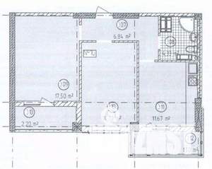2-к квартира, сданный дом, 59м2, 3/16 этаж