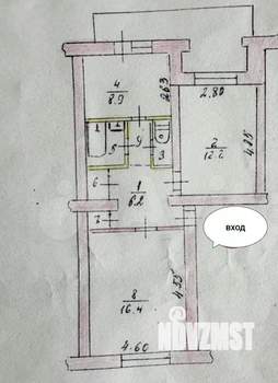 2-к квартира, вторичка, 54м2, 5/5 этаж