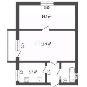 2-к квартира, вторичка, 45м2, 3/3 этаж