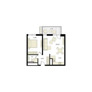 2-к квартира, вторичка, 53м2, 10/12 этаж