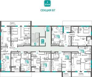 3-к квартира, вторичка, 89м2, 4/7 этаж
