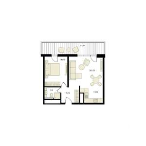 2-к квартира, вторичка, 56м2, 8/12 этаж