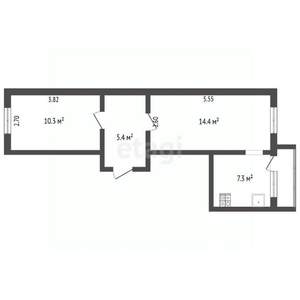 2-к квартира, вторичка, 41м2, 3/4 этаж