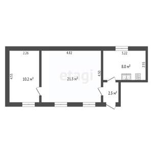 2-к квартира, вторичка, 42м2, 2/2 этаж
