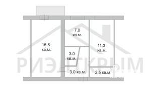 2-к квартира, вторичка, 44м2, 3/5 этаж