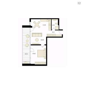 2-к квартира, вторичка, 63м2, 3/12 этаж