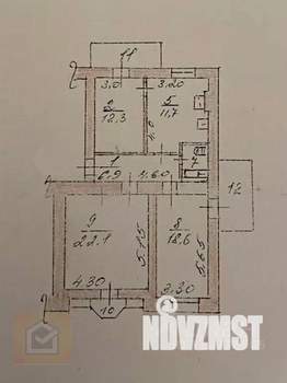 3-к квартира, вторичка, 79м2, 2/3 этаж