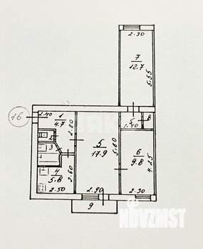 3-к квартира, вторичка, 55м2, 4/5 этаж
