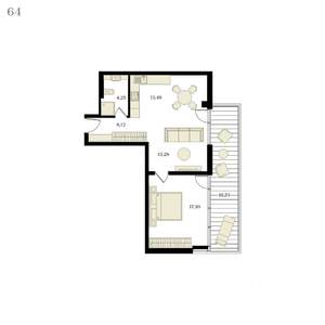 2-к квартира, вторичка, 60м2, 12/12 этаж