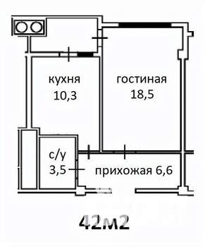 1-к квартира, вторичка, 42м2, 5/11 этаж