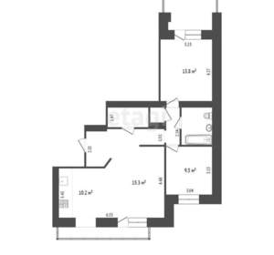 3-к квартира, вторичка, 71м2, 6/9 этаж