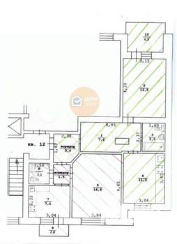 3-к квартира, вторичка, 73м2, 3/9 этаж