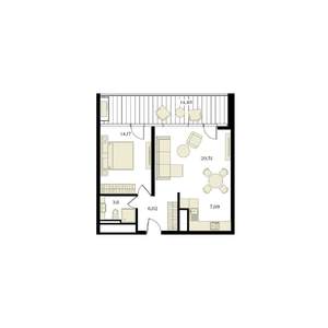 2-к квартира, вторичка, 59м2, 7/12 этаж