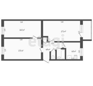 3-к квартира, вторичка, 65м2, 2/3 этаж