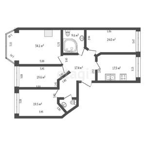 5-к квартира, вторичка, 210м2, 2/4 этаж