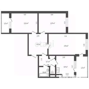 3-к квартира, вторичка, 72м2, 6/10 этаж