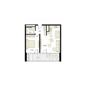 2-к квартира, вторичка, 59м2, 3/12 этаж