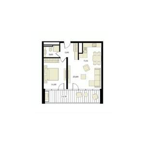 2-к квартира, вторичка, 59м2, 10/12 этаж