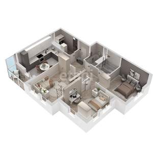 3-к квартира, вторичка, 77м2, 5/16 этаж