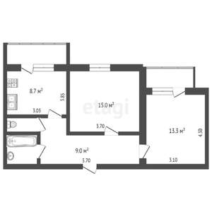 2-к квартира, вторичка, 52м2, 2/8 этаж