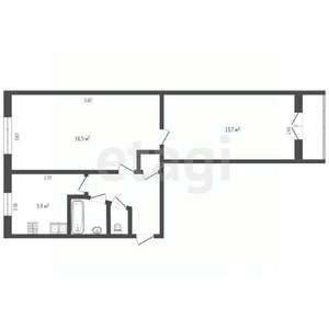 2-к квартира, вторичка, 47м2, 5/5 этаж