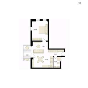 2-к квартира, вторичка, 56м2, 12/12 этаж