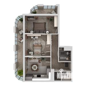 2-к квартира, вторичка, 72м2, 11/17 этаж
