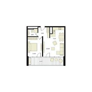 2-к квартира, вторичка, 59м2, 2/12 этаж