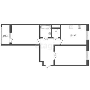 2-к квартира, вторичка, 61м2, 8/20 этаж