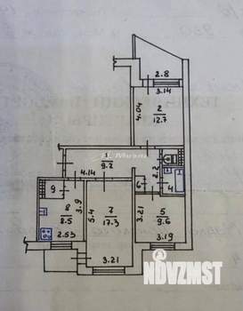 3-к квартира, вторичка, 66м2, 4/9 этаж