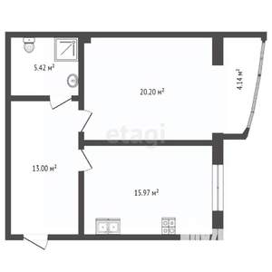 2-к квартира, вторичка, 50м2, 4/10 этаж