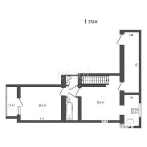 4-к квартира, вторичка, 156м2, 1/2 этаж