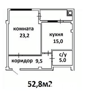 1-к квартира, вторичка, 53м2, 5/11 этаж