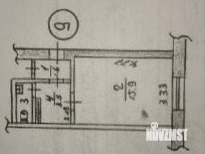 1-к квартира, вторичка, 22м2, 2/2 этаж