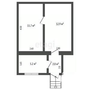 1-к квартира, вторичка, 32м2, 1/1 этаж