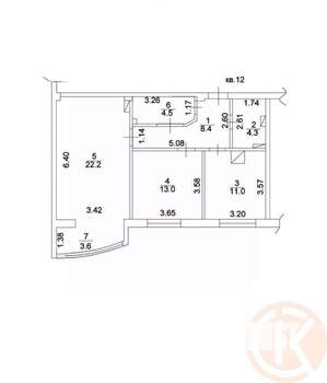 2-к квартира, вторичка, 67м2, 2/10 этаж