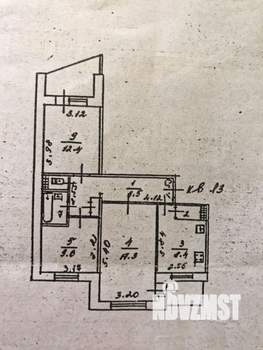 3-к квартира, вторичка, 65м2, 4/9 этаж