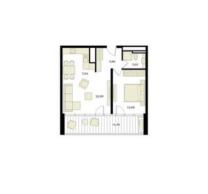 2-к квартира, вторичка, 59м2, 10/12 этаж