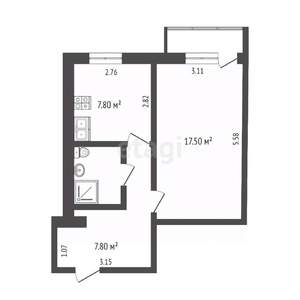 1-к квартира, вторичка, 37м2, 9/9 этаж
