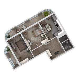 2-к квартира, вторичка, 72м2, 10/17 этаж