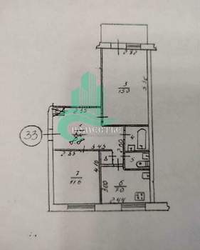 2-к квартира, вторичка, 48м2, 1/5 этаж