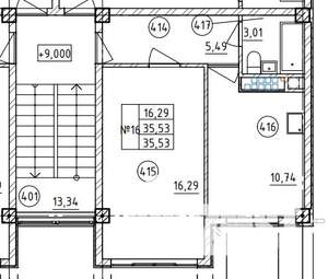 1-к квартира, вторичка, 36м2, 4/4 этаж