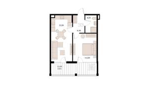 1-к квартира, вторичка, 48м2, 7/8 этаж