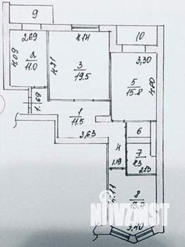 3-к квартира, вторичка, 89м2, 9/9 этаж