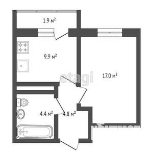 1-к квартира, вторичка, 38м2, 11/20 этаж